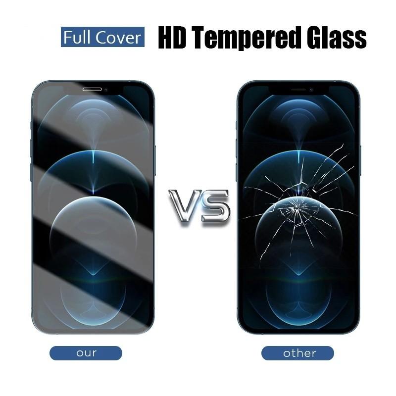 9D Full Cover Tempered Glass For iPhone 11 12 13 14 15 16 17 Pro Max 14Plus X XR XS Max iPhone 7 8 Plus 6 6S Plus 5S SE 2020 Screen Protector case