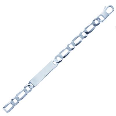 [I9905] - Silver 'Identity' Bracelet - 22 Cm 10 Mm