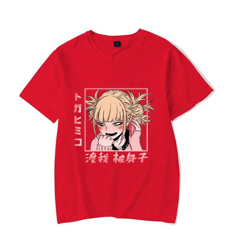 New Anime Himiko Toga Printing T-shirt Women Men Fashion Tees Round Neck Anime T-shirt