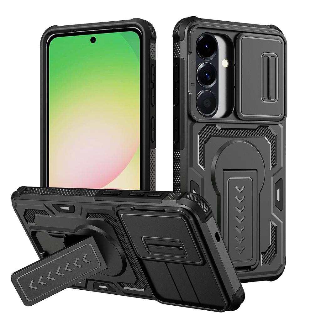 Heavy Protective Case for Samsung Galaxy A57 S26 Ultra S24 S25 Ultra A37 A17 A56 A36 A26 A16 5G Dual Layer Stand Cover Cases