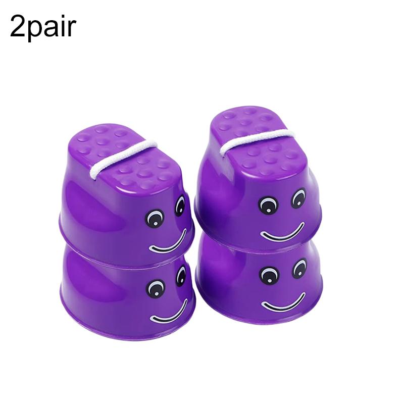 2 זוגות קביים קופצים 'סמייל' צעצועי ילדים תיאום שיווי משקל גן ילדים ציוד אימון אינטגרציה חושית לילדים TMZ