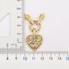 Nidin White/Colorful Color Romantic Heart Necklace for Women New Sweet Zircon Pendant Female Elegant Minimalism Jewelry Gifts