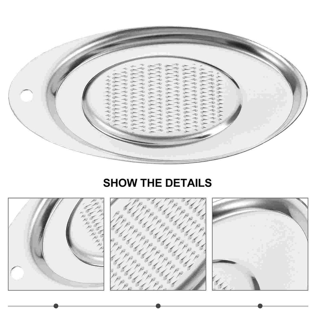 Stainless Steel Ginger Grinder Household Grater Garlic Square Reusable Metal Wear-resistant