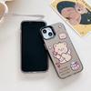 Laser Cupid Bear Silicone Case for Xiaomi Redmi Note 12 11 Samsung A54 A24 A14 Oppo A78 A58 A38 Tecno Spark 10 30C Funda Painted Cover Soft TPU Bumper