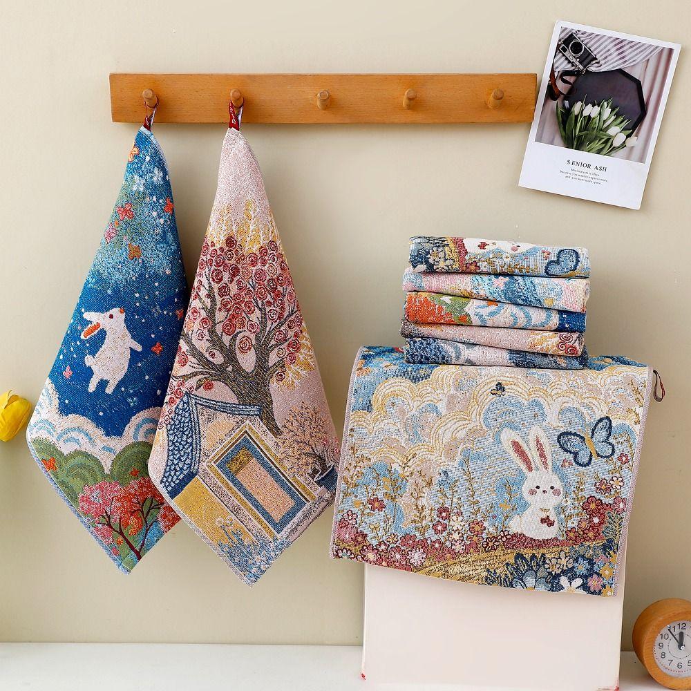 New 34x40cm Large Hand Towel 4 Layer Cotton Gauze Decorative Pure Cotton Dish Cloth Quick Dry Tea Towel Home Restaurant