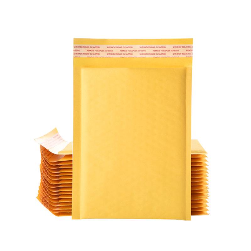 Thickened Yellow Kraft Paper Bubble Envelope for Book Packaging and Shipping