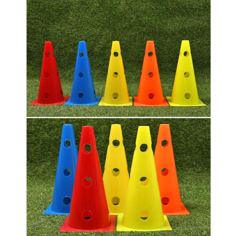 5 Pcs Football Training Maker Bucket Field Skating Marker Soccer Training Marker Obstacle Cones Training Equipment
