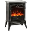 Electric Fireplace Stove Heater with 3D Flame Effect, 2000W/1000W, Freestanding Portable Fireplace with Adjustable Thermostat