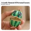 Egg-Shaped Jewelry Box Decorative with Hinged Lid Elegant for Vanity
