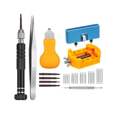 30-Piece Watch Repair Tool Set for Adjustment and Disassembly, Complete with Toolbox for Home Use
