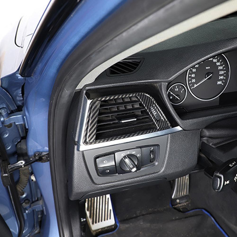 2Pcs Carbon Fiber Style Car Side Air Conditioning Vent Cover Trim Frame Stickers For BMW 3 Series F30 2013 2014 2015 2016-2018