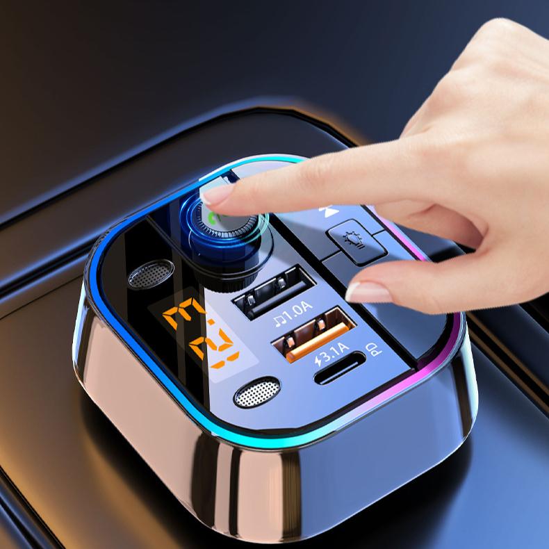 Car Bluetooth receiver, MP3 player, multifunctional lossless sound quality , charger, Christmas gift, Stocking stuffers