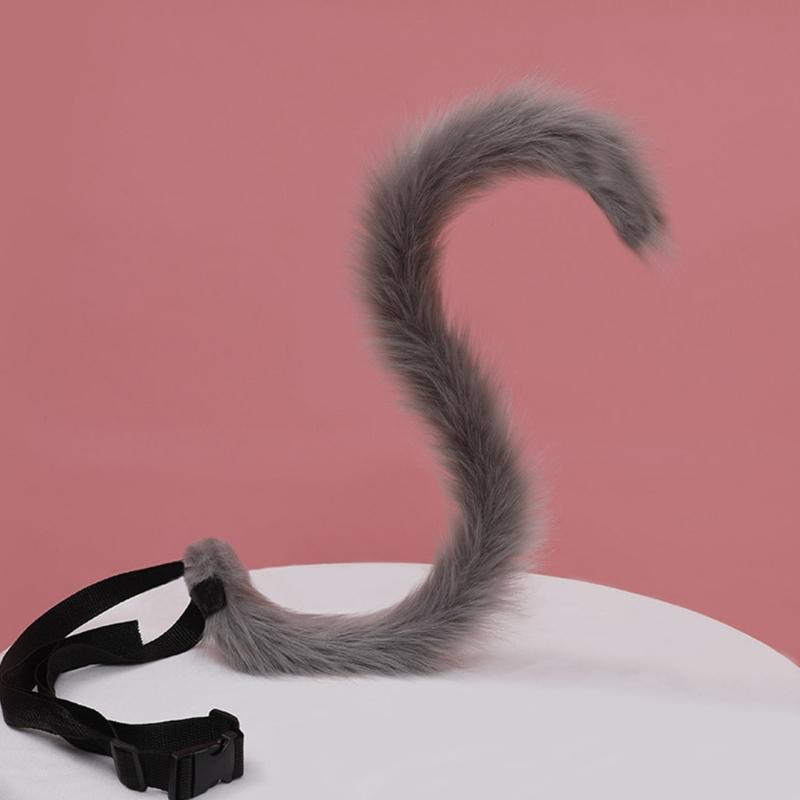 Cartoon Ears Tail Set Masquerade Halloween Cats Cosplay Party Costume Ear Hairhoop Headwear Lolita Accessories