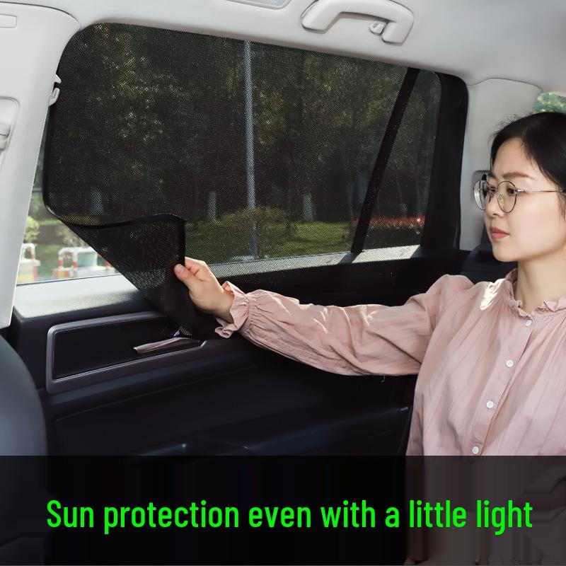Magnetic Car Sunshade Mesh: Blackout Heat Insulation Privacy Curtain