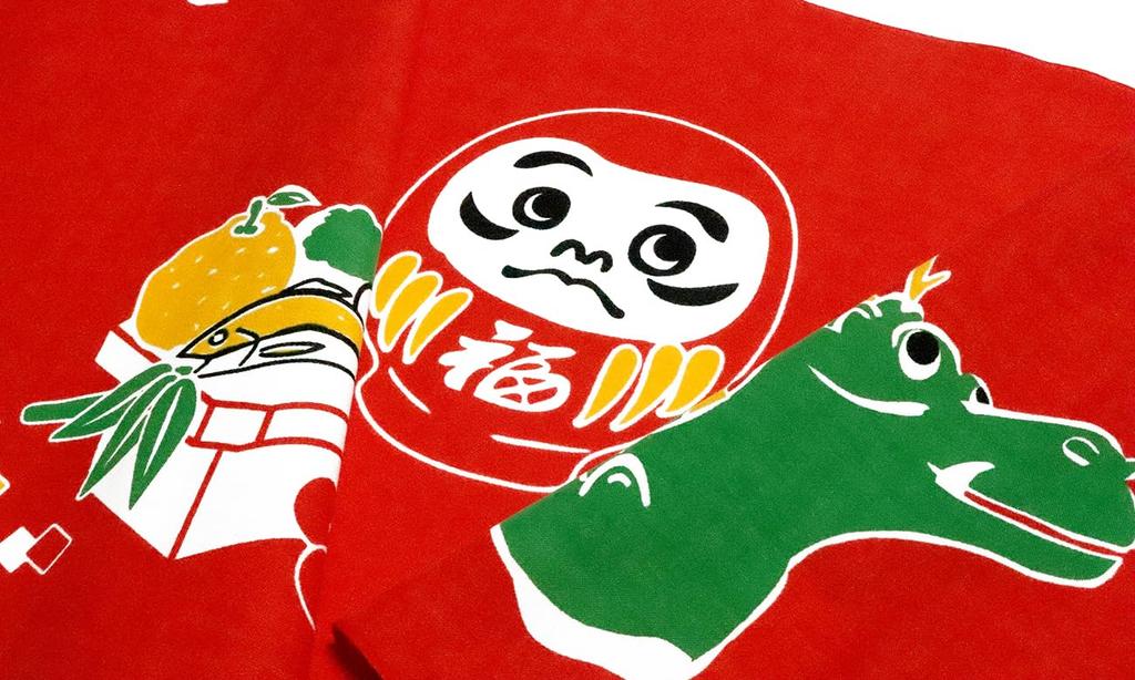 Dyeing Anbo Hand Towel Zodiac Happy Authentic Dyed Cotton Tokuoka Made In Japan 35cm X 100cm "2024 Sign Shiritori" 100%