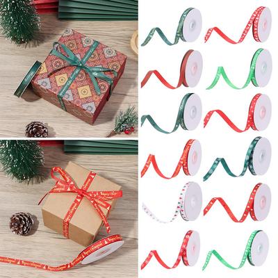 Decor Hair Bows DIY Wedding Decoration Gift Wrapping Christmas Ribbon Printed Grosgrain Ribbons