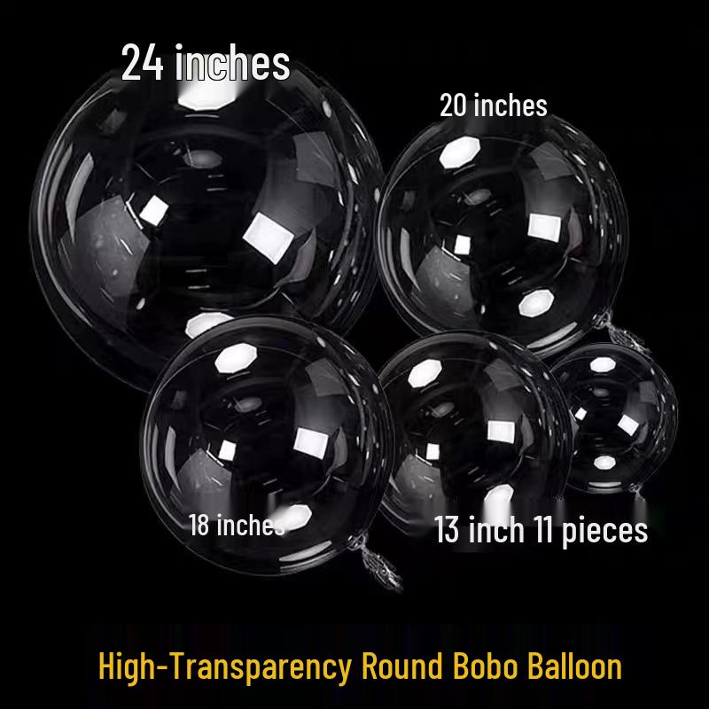 Popular Light-Up Transparent Bobo Balloon: Outdoor PVC Cartoon Rose Decoration
