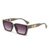 New retro large-frame sunglasses for women's advanced sense of UV protection, big face and thin trendy men's sunglasses