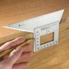 Shinwa Sokutei Trapezoidal Stop Ruler Aluminum 62114