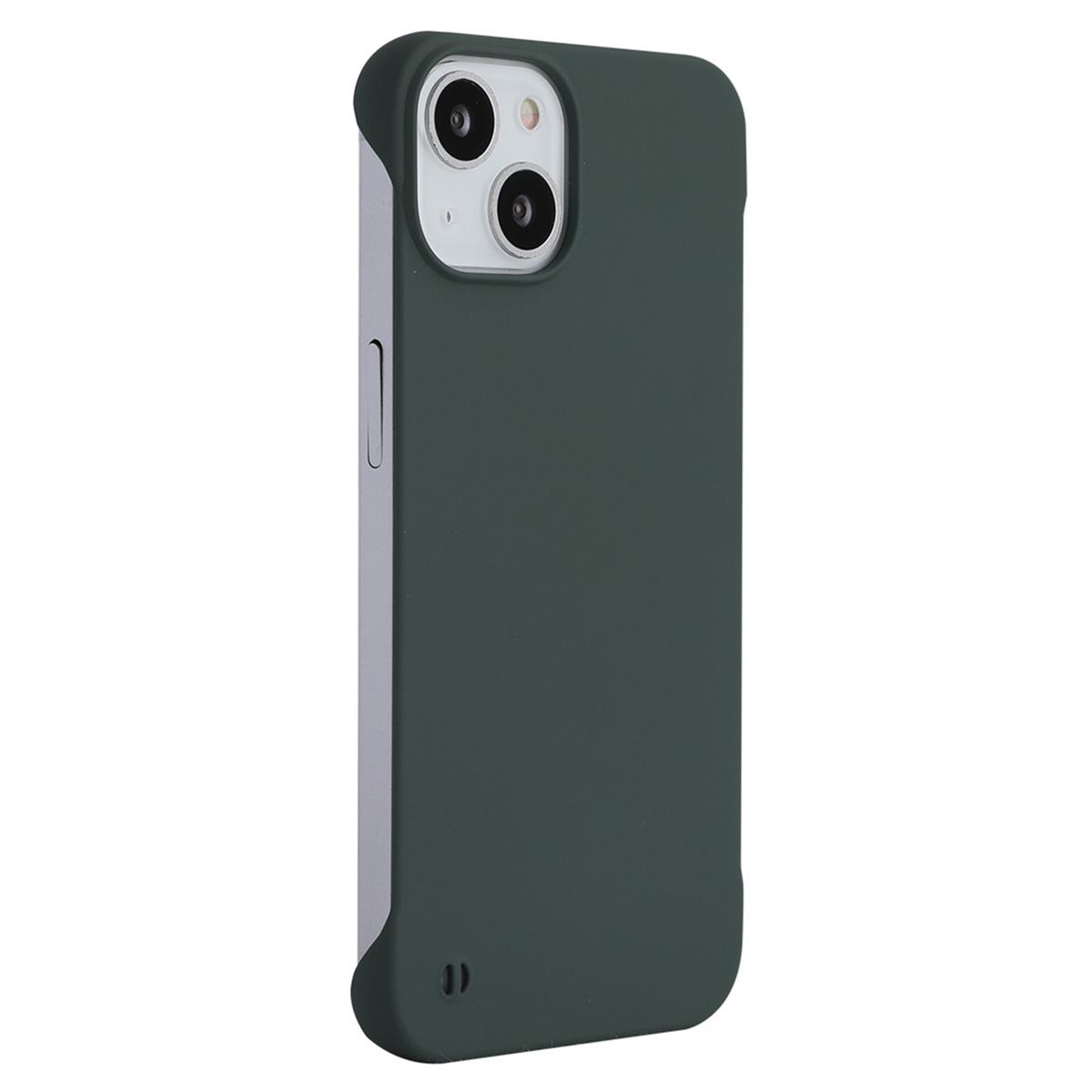 

ENKAY HAT PRINCE Phone Case for iPhone 15 Plus,Rubberized Matte Hard PC Frameless Back Cover Blackish Green