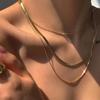 Edelstahl Schlangen Klinge Halskette Goldene Flache Kette Schmuck Geschenk DIY Bastelzubehör