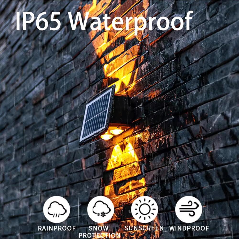 6LED Solar Wall Light Outdoor Garden Decoration Wall Lamp High Brightness Up And Down Luminous Lighting Outdoor Solar LED Lamp