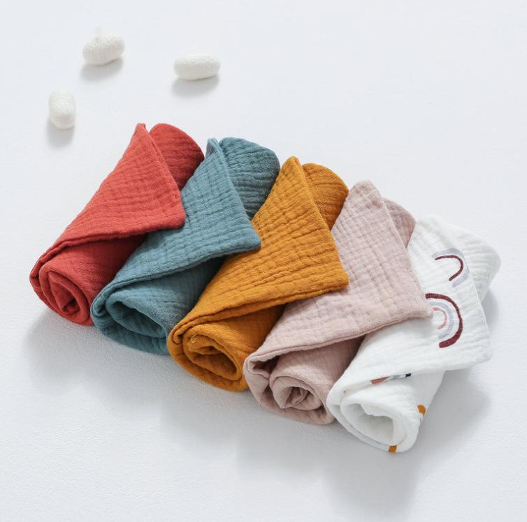 

5 Pcs/set Washcloth Facecloth Handkerchief Baby Feeding Bib Infant Wash Hand Face Wipes Baby Cotton Square Towels
