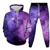 New Universe Galaxy Planets 3D Print Hoodies Pant Sets Men Hooded Sweatshirts Sweatpants Two Piece Suits Tracksuit Man Clothing
