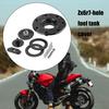 7 Hole Fuel Gas Oil Tanks Cover for ZX6R Motorcycle Bikes Superior Durability Aluminum Waterproof Secure Locking Systems