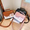 Crossbody Mini Square Bag Large Capacity PU Leather Bag Casual Piano Pattern Shoulder Bag  Shopping
