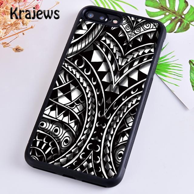 Krajews Maori polynesian samoan tribal Phone Case Cover For iPhone 17 Air 16 15 14 plus 12 pro max coque Fundas