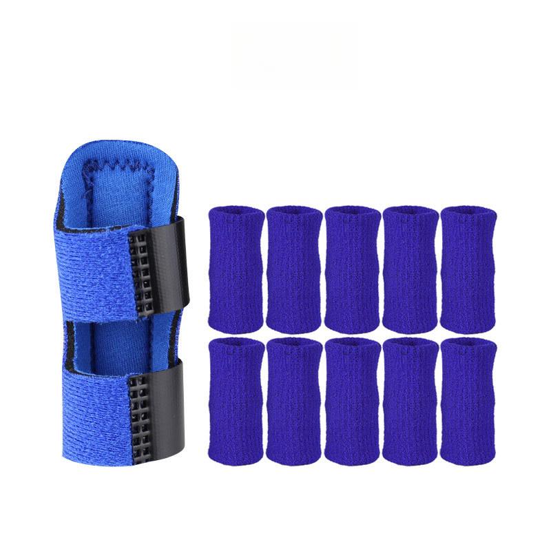 Новая регулируемая шина для пальца Алюминиевая полоска Поддержка Вязаная Баскетбольная Спортивная Защита для пальца Шина Эластичная и Дышащая