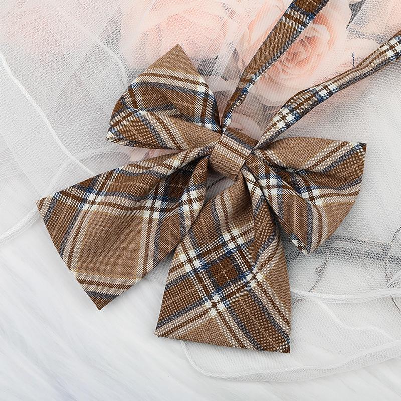 

Jk Japanese Plaid Korean Version Of Collar Flower Graduate Female Collar Flower College Wind Streamer Jk Bow Shirt Accessories Sailor Suit
