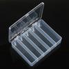 6pcs 5 Grid Compartment Fishing Lure Box Clear PVC Bait Storage Case  For Fishing Gear