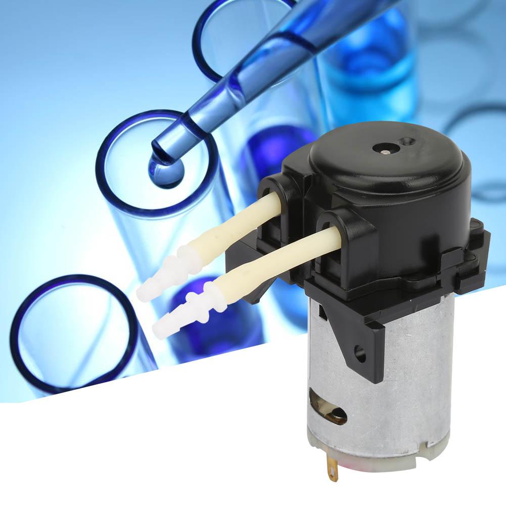 D-2 2*4mm 12V Peristaltische Flüssigkeitspumpe Dosierpumpe für Laboranalyse(Grün)