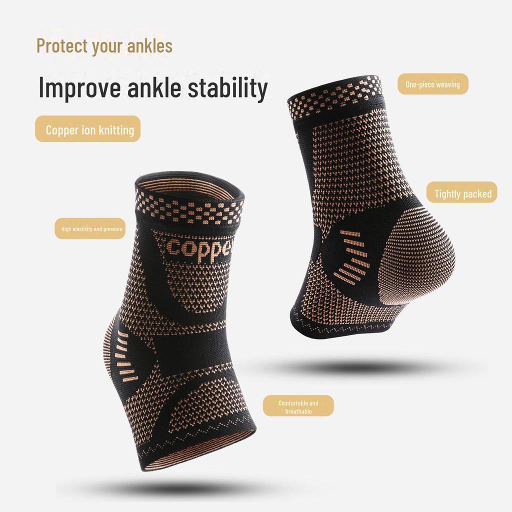 Breathable Copper Fiber Ankle Support for Sports and Sprains