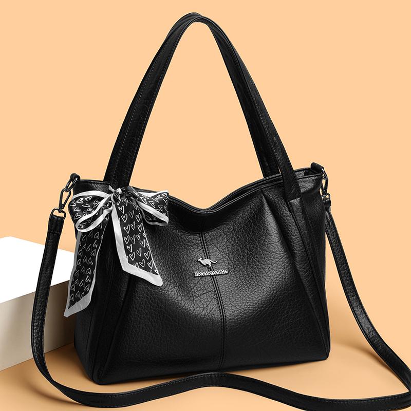 High Quality Large Capacity Pu Leather Women Shoulder Crossbody Bag 2026 Vintage Commuter Women's Tote Bag Luxury Female Handbag