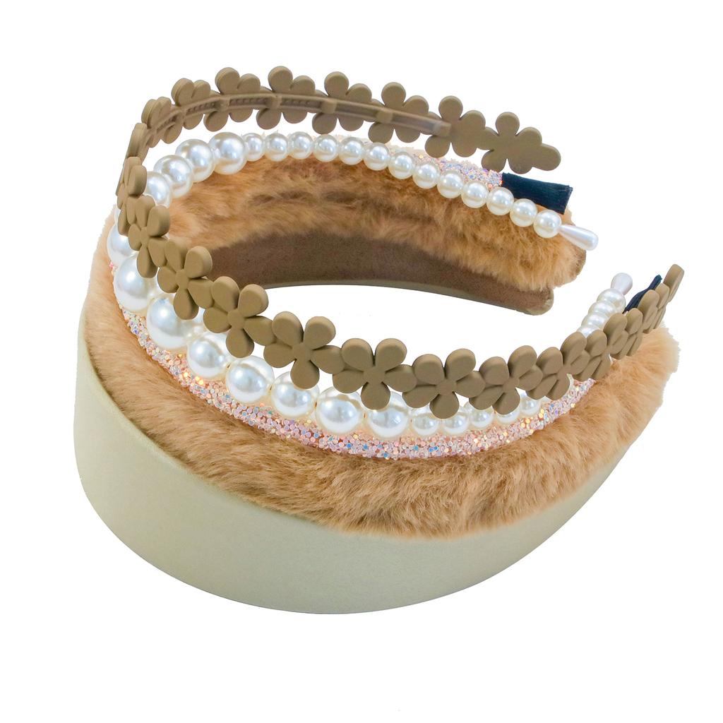 5pcs Fashion Headbands for Women Girls Pearl Hair Bands Versatile Simple Hairband Hair Hoop Hair Accessories Set Headwear