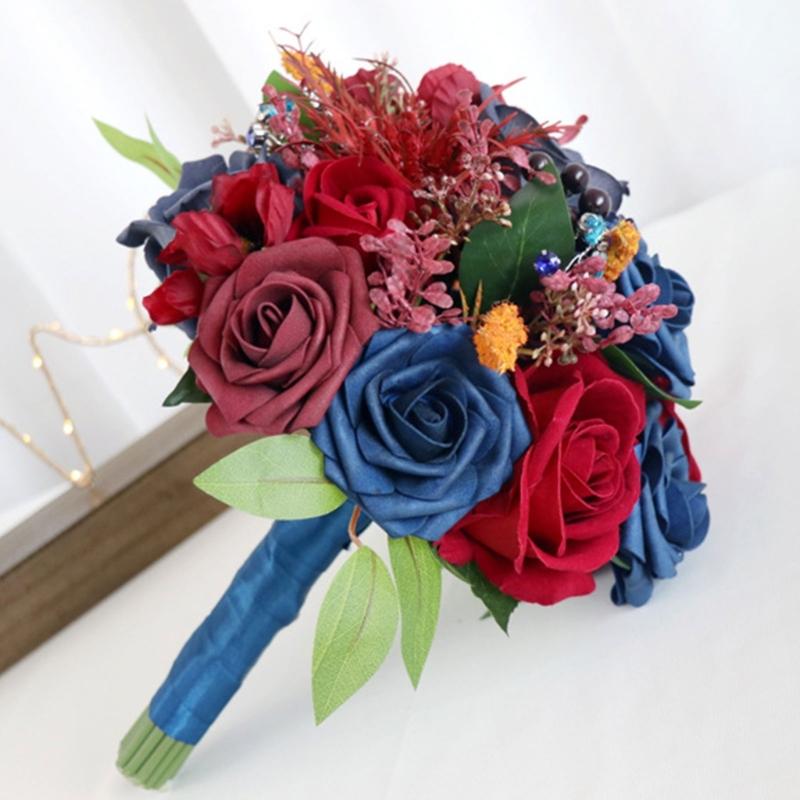 Wedding Bouquets Artificial Flower Arrangement for Ceremony, Anniversary, Photography Props, Wedding Party Centerpieces