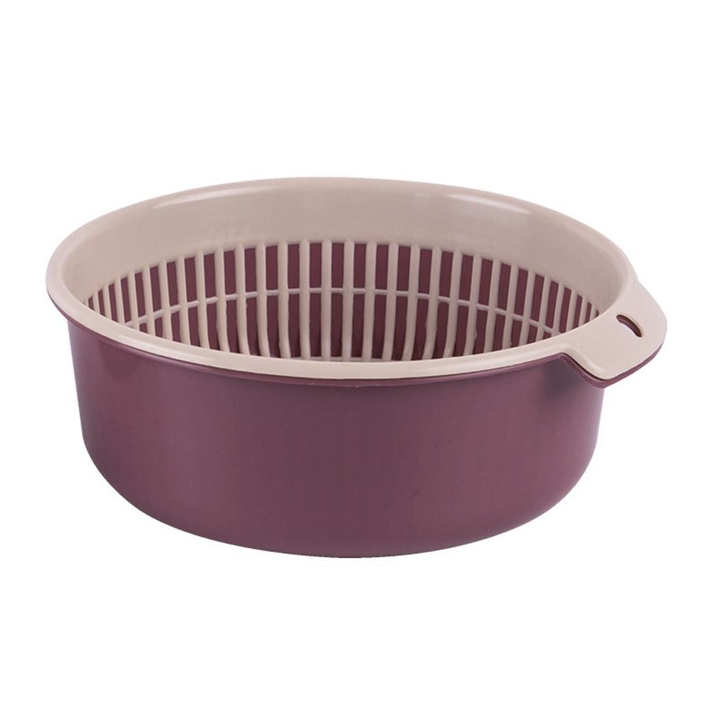 Basket Double-Layer Household Washing  And Vegetables Hollow Storage