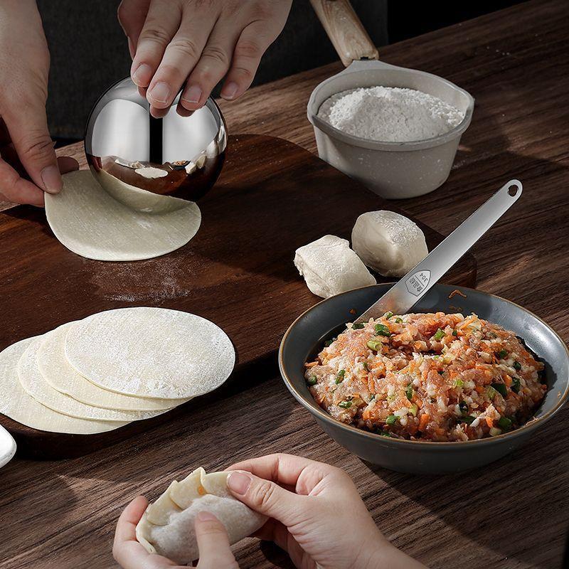 Non stick Stainless Steel Dough Rolling Ball Tool Smooth Surface for Pizza Pastry Bakery Kitchen Cooking