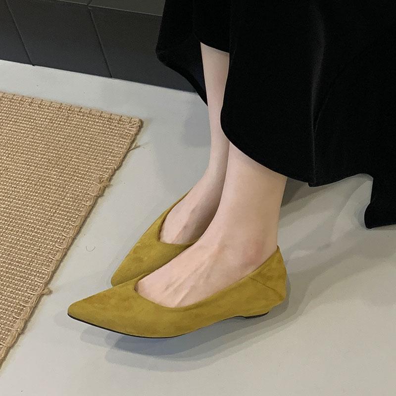Fashion Fashion Low Heel Footwear Shallow Ladies Pumps Slides Shoes Casual Female Pointed Toe Elegant Women Heeled Slip On Shoes