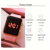 New Fashion Square dial silicone strap LED screen electronic wrist watch, suitable for Christmas Halloween gifts