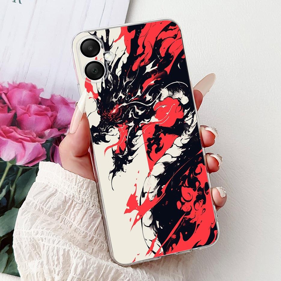 For Samsung Galaxy A06 Case A04 A04e A05 Lucky Koi Fashion Painted Cover Soft Silicone Case For Samsung A06 A 04 Galaxy A05 Bags