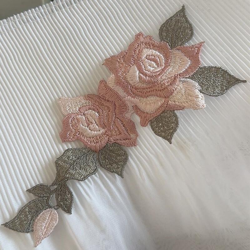 New Small Flower Hand Sewing Accessories Clothes Decorative Patch Cloth Sticker Latin Diy No Adhesive Dance Dress Dance Water-Soluble Embroidery