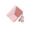 Women's Zipper Buckle Wallet: Korean Style with Tassel, Contrast Color, Coin Purse, and Card Holder.