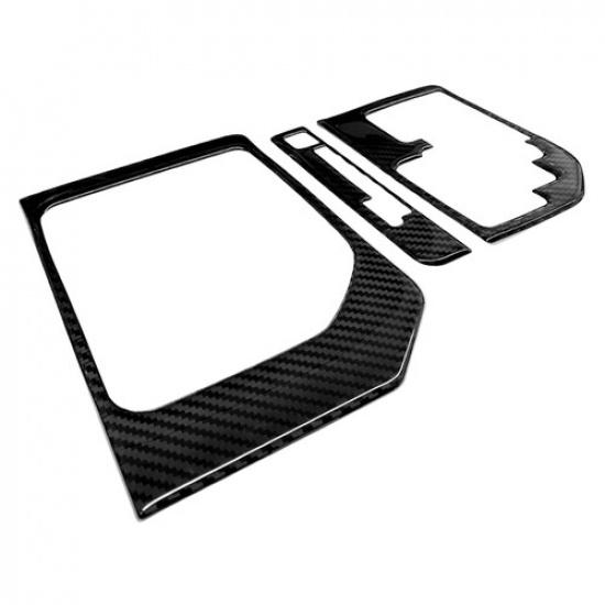 Carbon Fiber Gear Shifter Knob Panel Cover Sticker Trim For Toyota Tundra 14-21