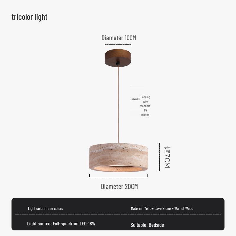 

Светодиодный подвесной светильник-люстра из желтого травертина в стиле середины века для спальни или прихожей