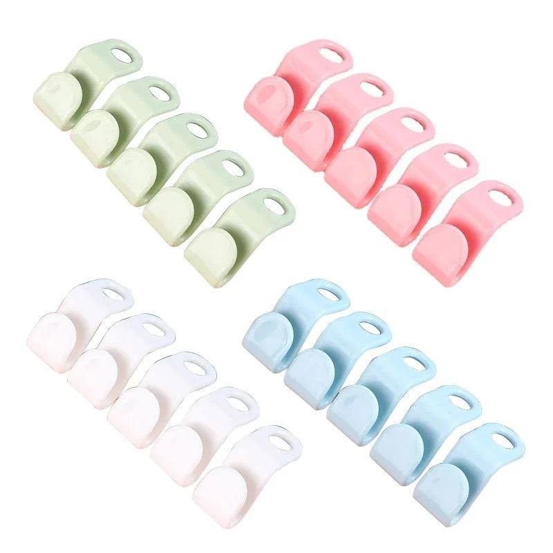 Closet Storage Home Gadgets 5-10 Pieces Hat Hook Home and Kitchen Organization Extension Clip Hooks Connector Hanging Organizers