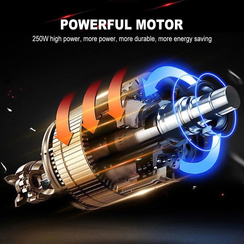 250W 6500mAh High Power Washing Machine ABS Wireless Lithium Battery Car Washer High-pressure Black 21V